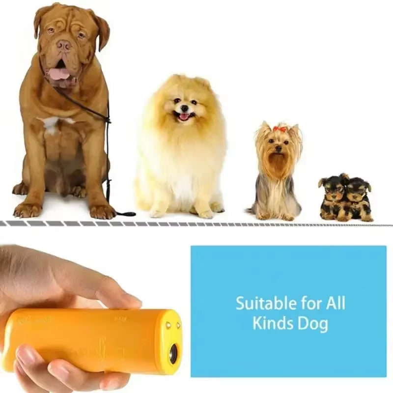 Double Ultrasonic Pet Dog Repeller anti Barking Stop Bark Training Device High Power Dog Training Repellents Not Include Battery