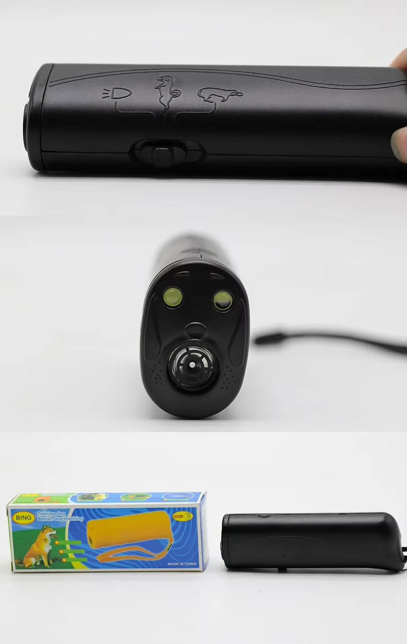 Double Ultrasonic Pet Dog Repeller anti Barking Stop Bark Training Device High Power Dog Training Repellents Not Include Battery
