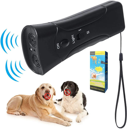 Double Ultrasonic Pet Dog Repeller anti Barking Stop Bark Training Device High Power Dog Training Repellents Not Include Battery